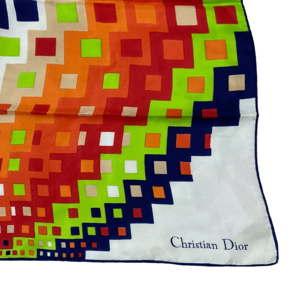 Christian Dior Geometric Silk Square Scarf